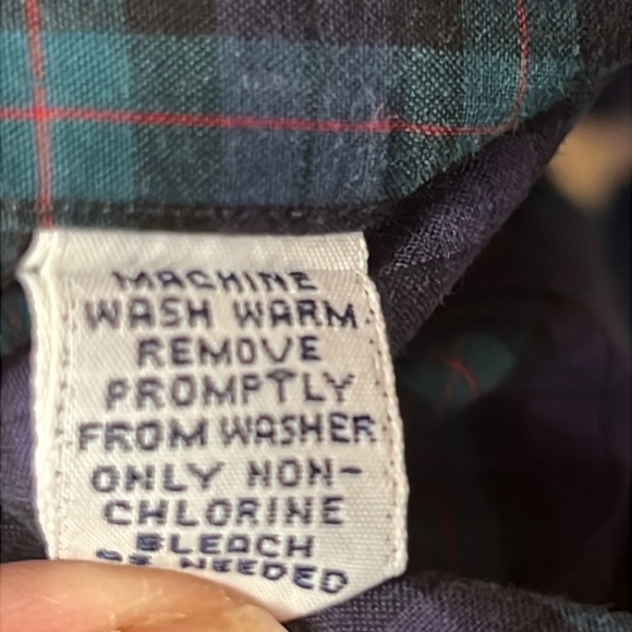 Ralph Lauren Men's Purple Green Plaid Shirt Long Sleeve Button Up‎ 16 1/2 32/33 - Picture 3 of 9